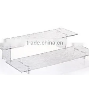 Set of 2 Acrylic Risers With Ripple Effect, 2 Different Heights - Clear thumbnail-3