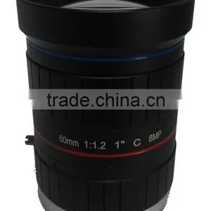 8.0 Mega Pixel Focal Length 50mm F1.2 Manual Iris C Mount Cctv Lens Traffic Monitoring Lens for Secure Eye Cctv Cameras thumbnail-1