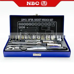 Socket Wrench Tool Sets Case 22pcs 10mm Hand Operate Tools thumbnail-1