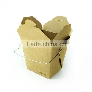 Disposable Craft Paper Curry Rice Box With Handle Fast Food Meal Boxes thumbnail-4