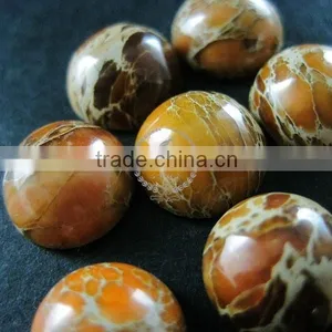 12mm Round Orange Imperial Jasper Cabochon Beads,gemstone Pendant Cabochon Stone Beads Set for Earrings,rings,necklace 4110021 thumbnail-3