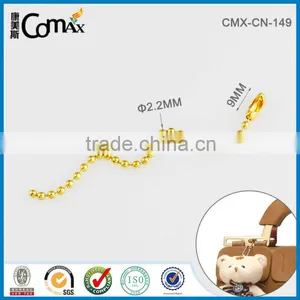 Decorative Iron Yellow Gold Metal Ball Bead Chain For Handbag thumbnail-1