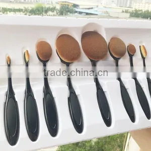 Factory Lowest Price 10pic Set Oval Makeup Brush /2016 Fashion Professional Ladies Makeup Brush thumbnail-1