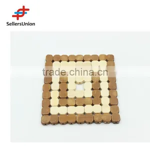 No.1 Yiwu Commission Agent Wanted BAMBOO TABLE MAT , BAMBOO POT MAT ,SIZE 14*14CM WP020 thumbnail-1