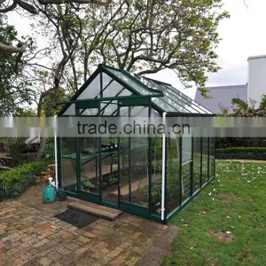 Indoor Vegetable Growing Aluminium Frame Glass Greenhouse thumbnail-1
