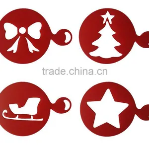 2014 Hotsell Joint Plastic Christmas Coffee Stencil thumbnail-1