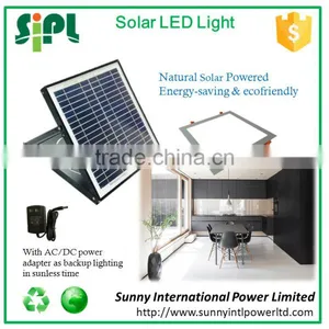 New Intelligent Lighting Solar Panel Powered LED Panel Solar Sensor Light With AC / DC Power Adapter thumbnail-1