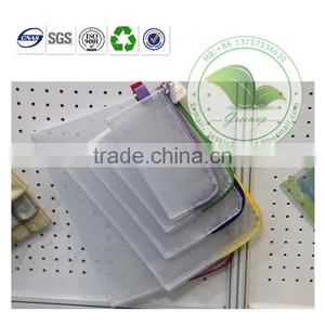 Custom Eco-friendly Transparent PVC Stationery Bag/File Bag/Document Bag for Sale thumbnail-1
