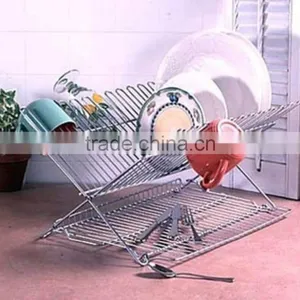 Folding Dish Rack-Steel-Double Cup Capacity Stand thumbnail-2
