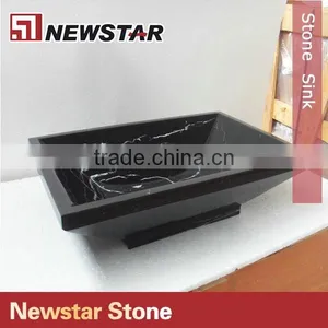 Newstar Polished Black Outdoor Stone Sink thumbnail-2