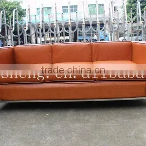 Leather Sofa Living Room Furniture Stainless Steel Furniture Frame thumbnail-1