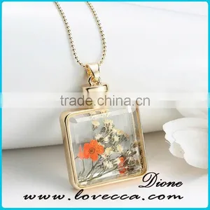Real Flower Necklace Botanical Necklace Resin Flower Necklace Dry Flowers Jewelry thumbnail-6