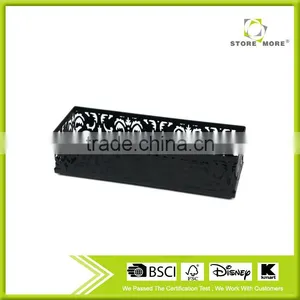 Fashional Punched Design Metal Office Desk Storage Basket thumbnail-1