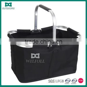 All Purpose Collapsible Aluminum Framed Picnic Cooler Basket thumbnail-1
