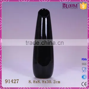 Decorative Gift Simple Style Ceramic Glazed Black Vase thumbnail-1