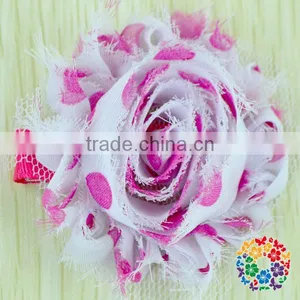 Baby Girl Alligator Hair Clip With Shabby Flower Rose Christening Wedding Infant Hair Accessories Headwear thumbnail-1