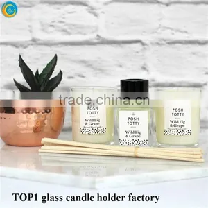 Painted Mason Jars Wedding Glass Candle Jars With Gold Rhinestonesclear 9cl Votive Glass thumbnail-1