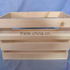 Nature Color Pine Wood Crates Wholesale thumbnail-2