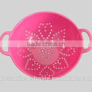 Round Pink Melamine Basket thumbnail-1
