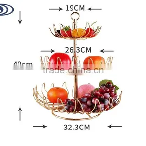 3 Layers Handicraft Metal Fruit Tree Rack thumbnail-2