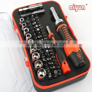 65pcs Mini Bits Set Hand Socket Sets Ratchet Screwdriver Drive Wrench thumbnail-1