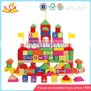 Wholesale 100 Garden Blocks Inexpensive Wooden Kids Blocks Toy Pretty and Colorful Wooden Block Toy W13B011 thumbnail-2