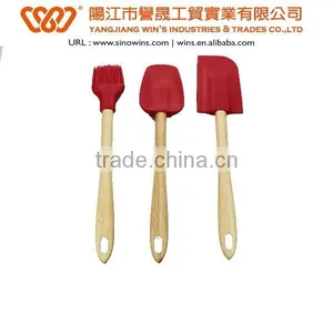Silicone Tools Set,silicone Cookware,kitchen Utensils Set With Wooden Handle thumbnail-1
