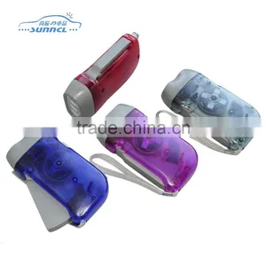 Rechargeable LED Emergency Dynamo Flashlight Hand Crank Light thumbnail-1