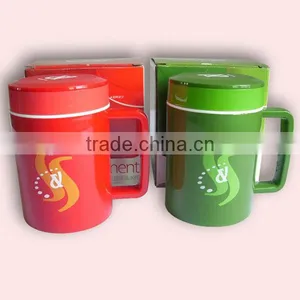 400ML Double Wall Insulated Vacuum Mug With Square Handle thumbnail-1