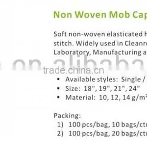 Disposable Non Woven Mob Clip Cap,disposable Non Woven Mob Clip With Elastic,non Woven Mob Cap thumbnail-4