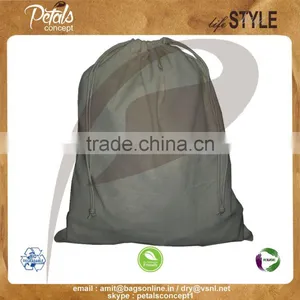 150 Gsm Cotton Fabric Drawstring Bag for Packaging of Grains thumbnail-1