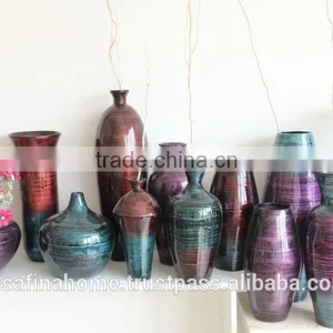 Colored Lacquer Decorative Flower Vase thumbnail-1