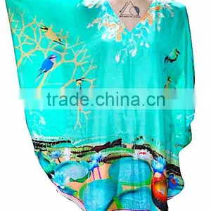Beautiful Tropical Blue Beach Kaftan thumbnail-5