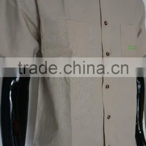 2017 OEM Design Cotton&linen Men's Short Sleeve Shirt thumbnail-2