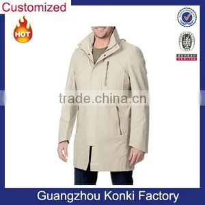 Men's Stone Hooded Raincoat With Removable Lining thumbnail-1