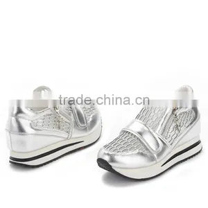 Brand Casual Women Height Increasing Shoes Sample, Leather Increase Height Hidden Insole Shoes, Height Increasing Sports Shoes thumbnail-3