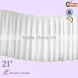 21' White Polyester Table Skirting Designs thumbnail-1