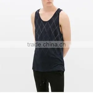 Men's Tank Top, 100% Cotton, New Design for Summer thumbnail-5