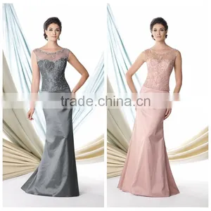 2015 Bling Long Satin Lace Evening off Shoulder Prom Dress thumbnail-1