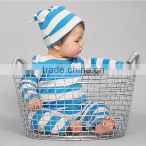 2014 Latest Two-tone Cute Baby Boys Cotton Jumpsuit Long Sleeves Bodysuit thumbnail-1