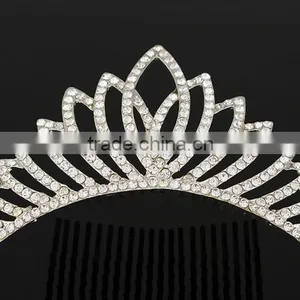 New Design Pageant Crown and Trial Rhinestone Pageant Crowns for Sale 2016 Most Popular Pageant Crowns China thumbnail-6