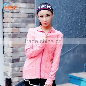 Hsz-A283 Custom Fashion Wholesale Women Sportswear Gym Wear Fitwear Zip Hoodies Sweatshirt 2016 thumbnail-3
