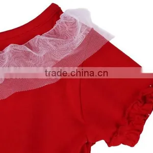 Girls Lovely Short Sleeve Home Frilly Red 2 / 3 Year or 1-6 Years Old Baby Girl Dress thumbnail-5