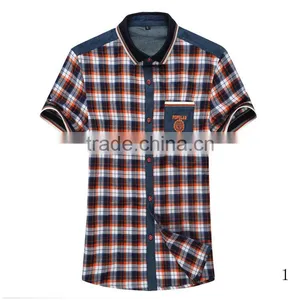 2015 100%cotton Men Fit Business Plaid Dress Shirt, Striped Shirt, Gypsy Shirt thumbnail-1