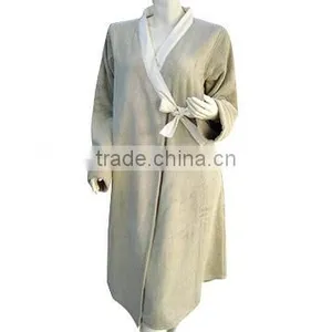 2015 Best Price Plain Color Bamboo Bathrobe thumbnail-1