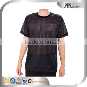 Moisture Wicking Poly Mesh Athiletic Tee Polyester Mesh Gym Sports Tshirt thumbnail-1
