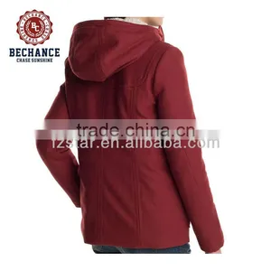 Ladies' Winter Wool Jacket With Fur Hood thumbnail-3