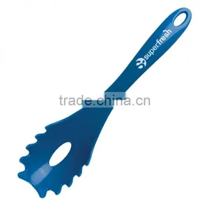 Pasta Server - Wide Scoop With Tines and Drain Hole, Unique Built-in Stand Keeps Counters Clean and Comes With Your Logo thumbnail-3