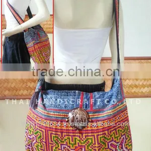Thai Embroidered HMONG Hill Tribe Tote Hand Bag Shoulder Bag Cross Body Bag thumbnail-1