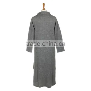 High Quality Comfortable Wearing Grey Colored Women Cashmere Jumper Lounger thumbnail-2